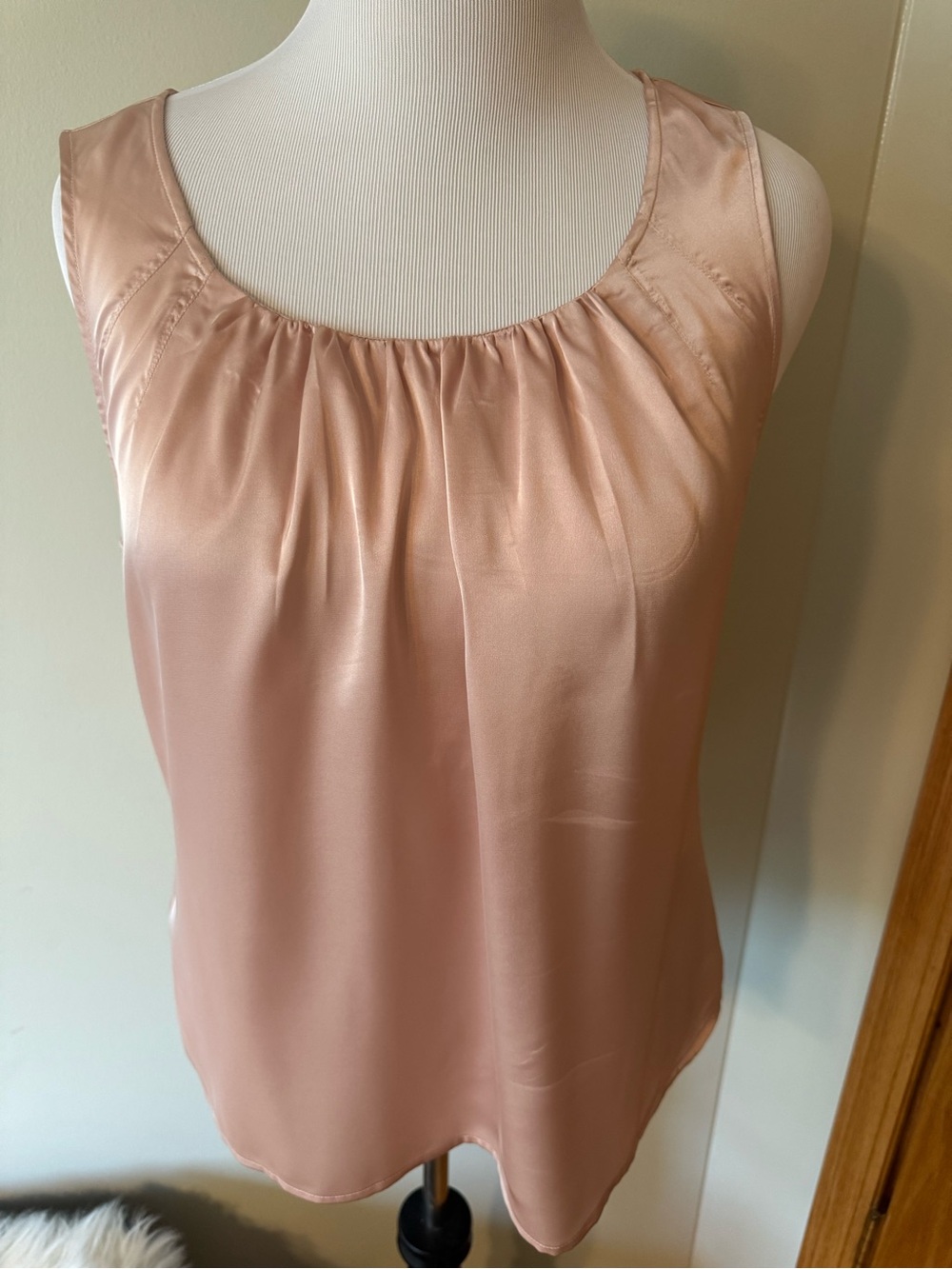 Chico's Navajo Pink Satin Scoop-Neck Tank